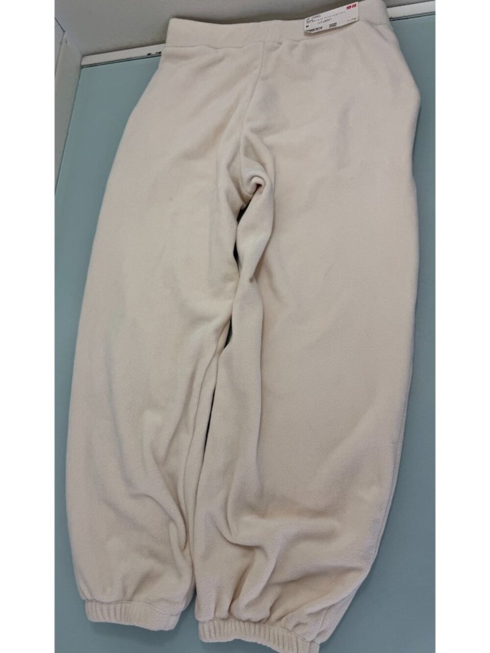 Uniqlo Women's Sweatpants Joggers Women's Medium M Soft Fleece Cream White NWT